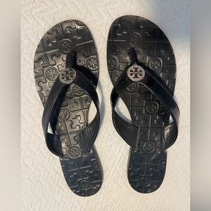 Tory Burch black flip flops size 91/2